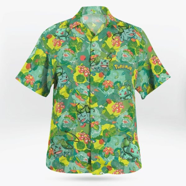 Bulbasaur Floral Hawaii Shirt