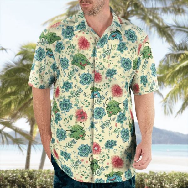 Bulbasaur Tropical Floral Hawaii Shirt