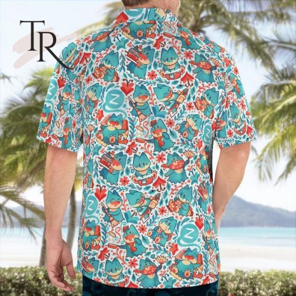 PKM Munchlax Seamless Hawaiian Shirt