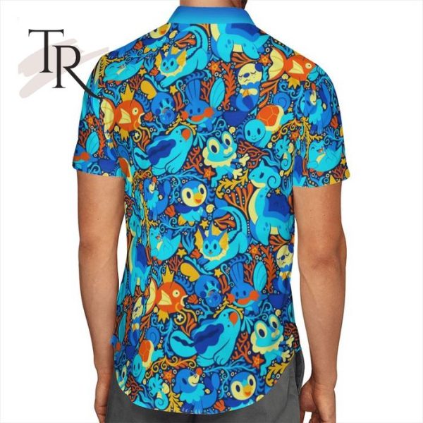 Pokemon Blue Color Hawaii Shirt