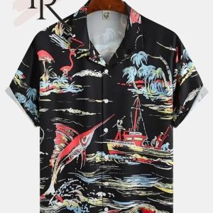 Fishermen on Sea Hawaiian Men’s Shirt