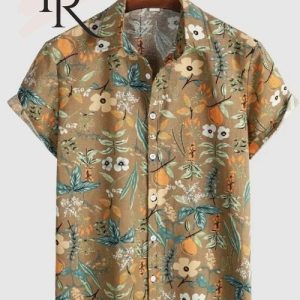 Floral Pattern Aloha Hawaiian Shirt for Men