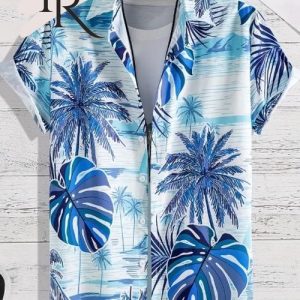 Men’s Cool Green Beach Hawaiian Shirt