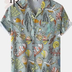 Men’s Fish & Seahorses Beach Hawaiian Shirts