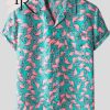 Men’s Flamingo on Hawaiian Beach Shirt
