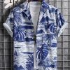 Men’s Hawaiian Vintage Button Down Short Sleeve Shirts
