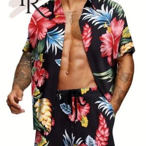 Tropical  hibiscus Flower Hawaiian Shirt & Shorts