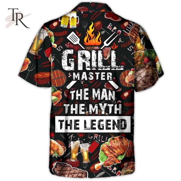 Barbecue Food Grill Master BBQ The Man The Myth The Legend – Hawaiian Shirt