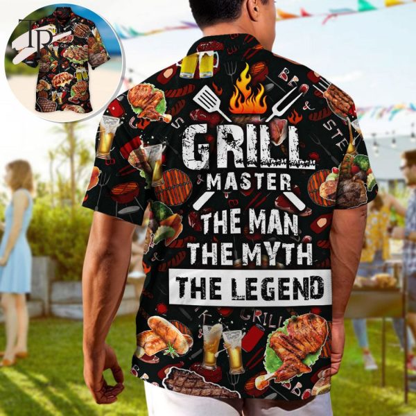 Barbecue Food Grill Master BBQ The Man The Myth The Legend – Hawaiian Shirt