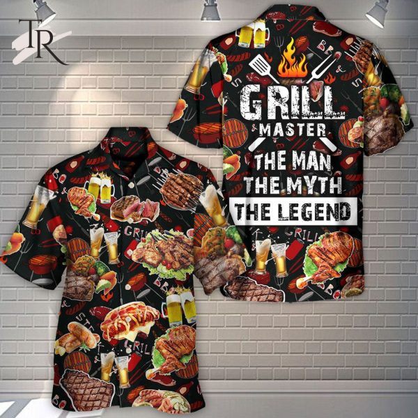 Barbecue Food Grill Master BBQ The Man The Myth The Legend – Hawaiian Shirt