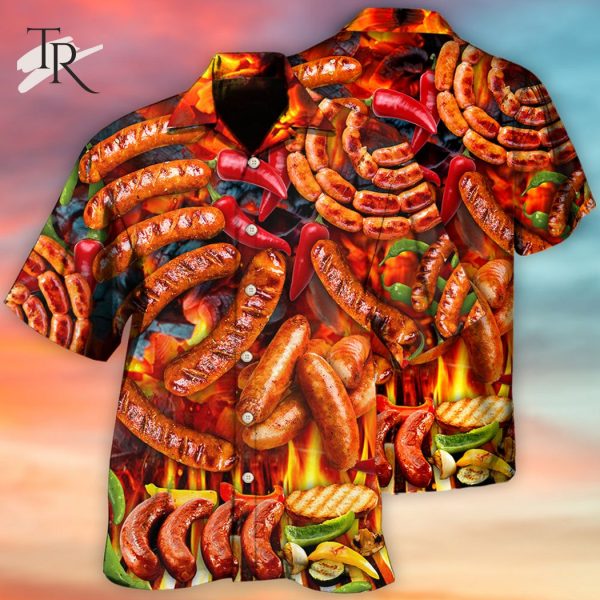 BBQ Hot Grilled Sausage Style – Hawaiian Shirt