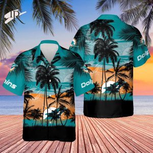 Miami American Football Team Hawaiian Shirt, Short Sleeve Button Up