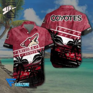 NHL Arizona Coyotes Coconut Tree Beach Aloha Shirt