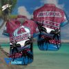 NHL Columbus Blue Jackets Coconut Tree Beach Aloha Shirt