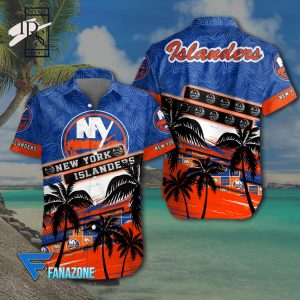 NHL New York Islanders Coconut Tree Beach Aloha Shirt