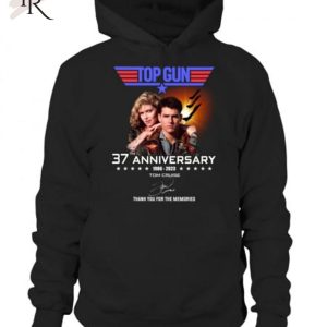 Top Gun 37th Anniversary 1986 – 2023 Tom Cruise Thank You For The Memories T-Shirt – Limited Edition