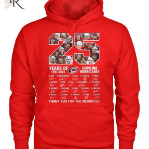 25 Years Of 1997 – 2023 Carolina Hurricanes Thank You For The Memories T-Shirt – Limited Edition