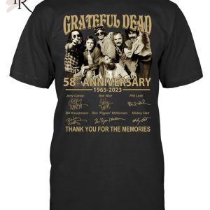 Grateful Dead 58th Anniversary 1965 – 2023 Thank You For The Memories T-Shirt – Limited Edition