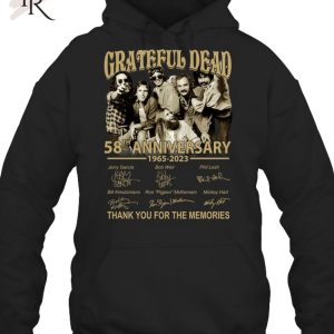 Grateful Dead 58th Anniversary 1965 – 2023 Thank You For The Memories T-Shirt – Limited Edition