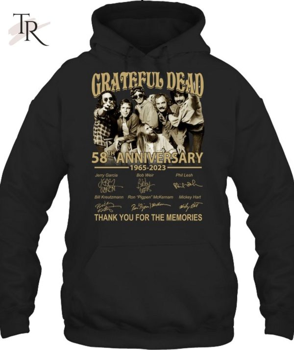 Grateful Dead 58th Anniversary 1965 – 2023 Thank You For The Memories T-Shirt – Limited Edition