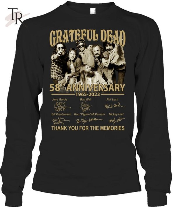 Grateful Dead 58th Anniversary 1965 – 2023 Thank You For The Memories T-Shirt – Limited Edition