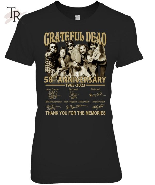 Grateful Dead 58th Anniversary 1965 – 2023 Thank You For The Memories T-Shirt – Limited Edition