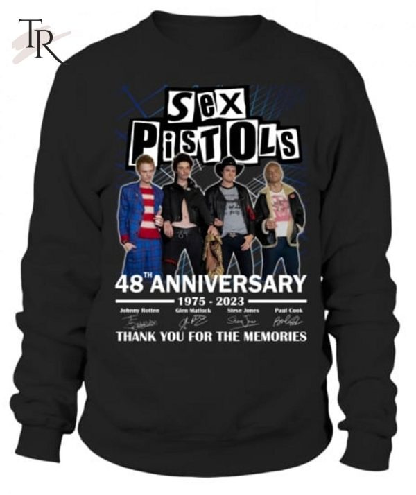 Sex Pistols 48th Anniversary 1975 – 2023 Thank You For The Memories T-Shirt – Limited Edition