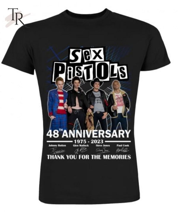 Sex Pistols 48th Anniversary 1975 – 2023 Thank You For The Memories T-Shirt – Limited Edition