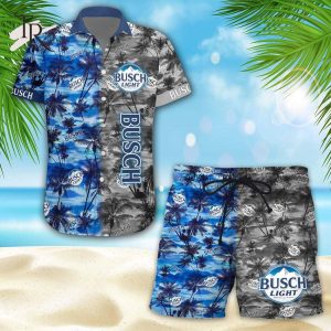 Busch Light Combo Aloha Hawaiian Shirt & Shorts Set