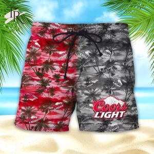 Coors Light Combo Aloha Hawaiian Shirt & Shorts Set