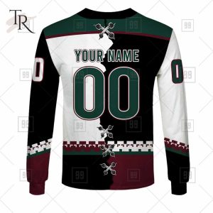 NHL Arizona Coyotes Custom Name Number Skeleton Costume Halloween T-Shirt