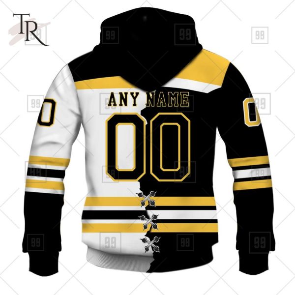 Custom Name And Number NHL Boston Bruins Mix Jersey 2023 Tshirt