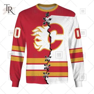 NHL Calgary Flames Specialized Hockey Jersey In Classic Style With