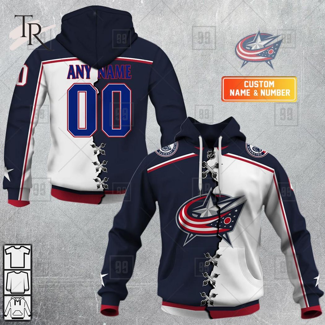 NHL Columbus Blue Jackets Special Camo Design For Veterans Day Hoodie -  Torunstyle