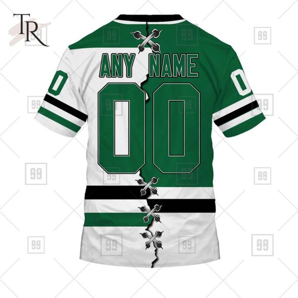 Custom Name And Number NHL Dallas Stars Mix Jersey 2023 Tshirt