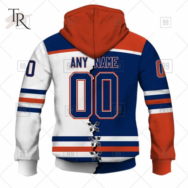 Custom Name And Number NHL Edmonton Oilers Mix Jersey 2023 Tshirt
