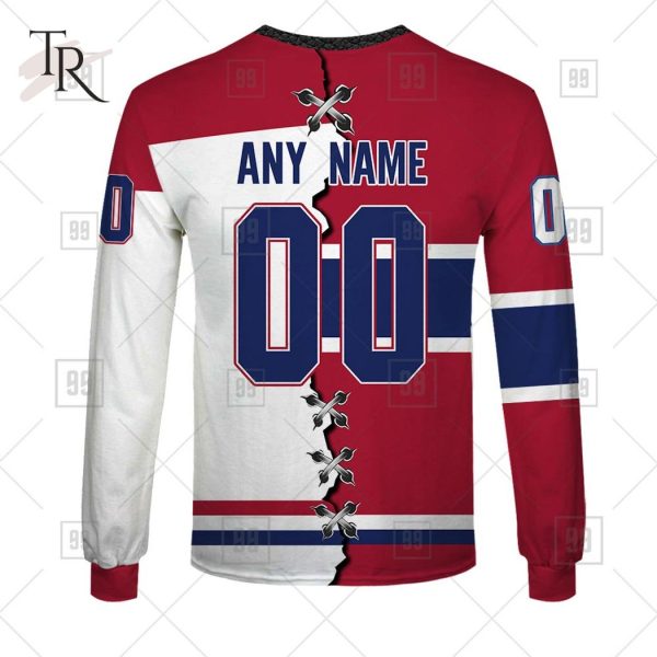 Custom Name And Number NHL Montreal Canadiens Mix Jersey 2023 Tshirt