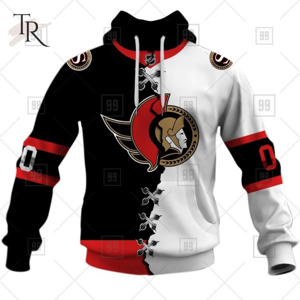 Customized NHL Ottawa Senators Mix Jersey Style Polo Shirt - Torunstyle