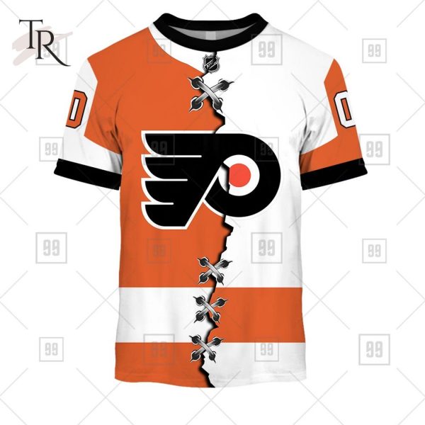 Custom Name And Number NHL Philadelphia Flyers Mix Jersey 2023 Tshirt