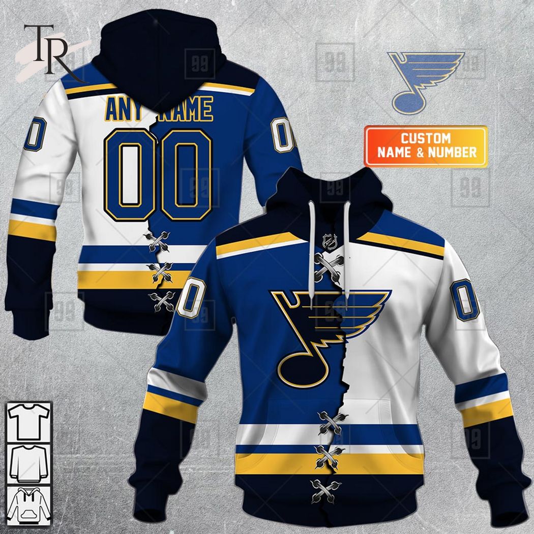 Custom Name And Number NHL St. Louis Blues Mix Jersey 2023 Tshirt -  Torunstyle