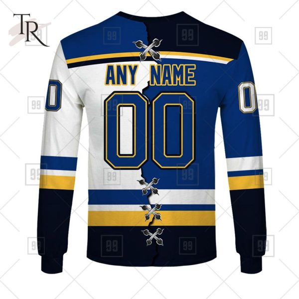 St. Louis Blues Personalized NHL Gradient All Over Print Hoodie T-Shirt