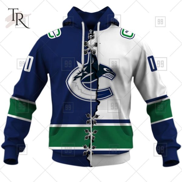 Custom Name And Number NHL Vancouver Canucks Mix Jersey 2023 Tshirt