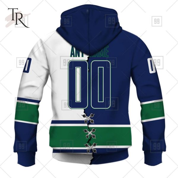 Custom Name And Number NHL Vancouver Canucks Mix Jersey 2023 Tshirt