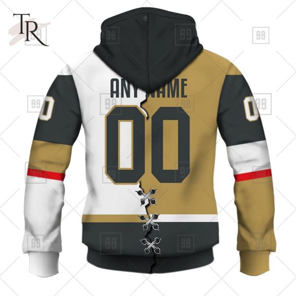 Custom Name And Number NHL Vegas Golden Knights Mix Jersey 2023 Tshirt