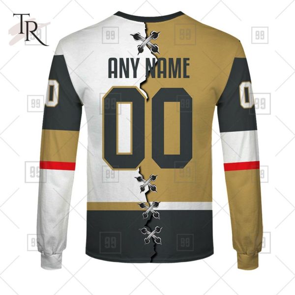 Custom Name And Number NHL Vegas Golden Knights Mix Jersey 2023 Tshirt