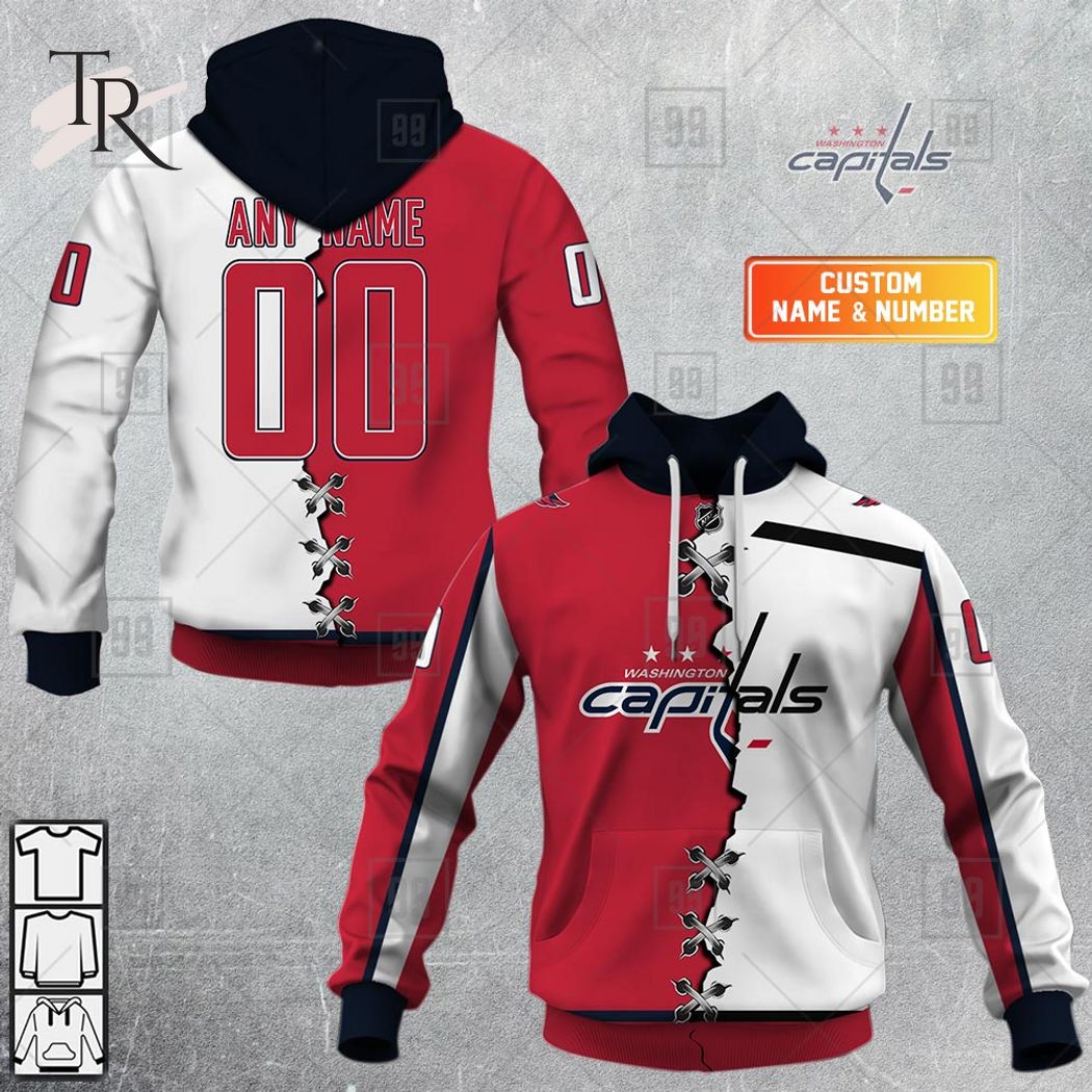 Custom Washington Capitals Unisex With Retro Concepts NHL Shirt