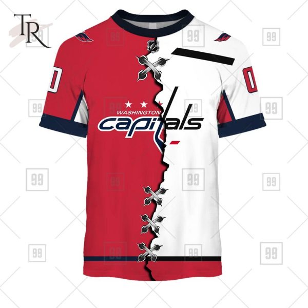 Custom Name And Number NHL Washington Capitals Mix Jersey 2023 Tshirt