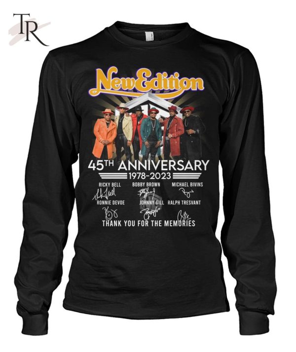 New Edition 45th Anniversary 1978 – 2023 Thank You For The Memories T-Shirt – Limited Edition