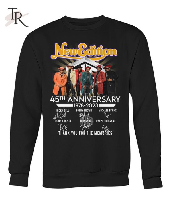 New Edition 45th Anniversary 1978 – 2023 Thank You For The Memories T-Shirt – Limited Edition