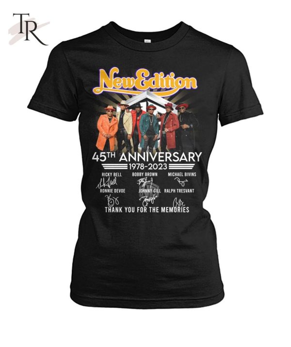 New Edition 45th Anniversary 1978 – 2023 Thank You For The Memories T-Shirt – Limited Edition